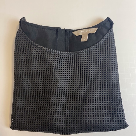 Banana republic leather waffled tank top, size 4 - Picture 1 of 5